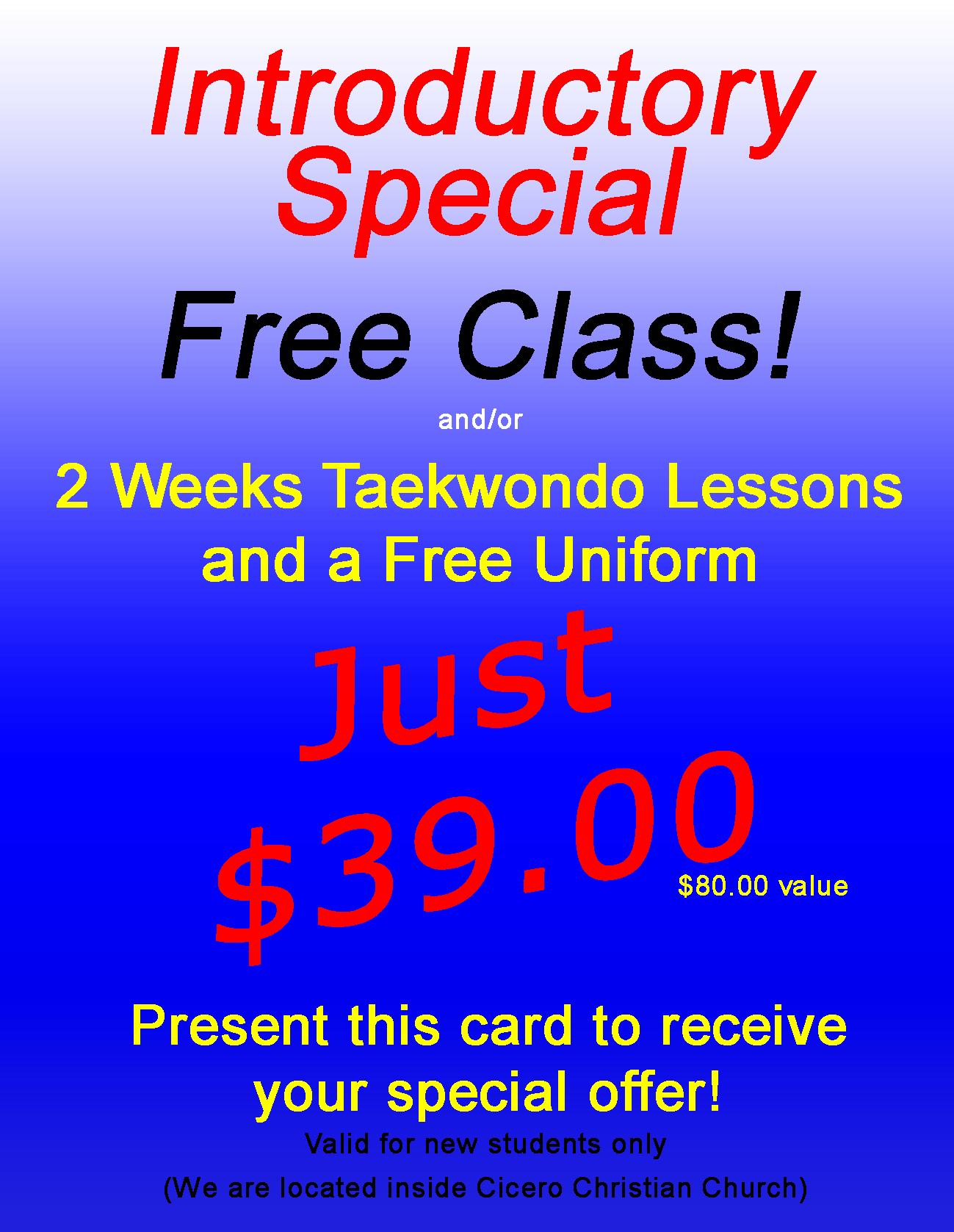 Indiana Martial Arts Center Coupon